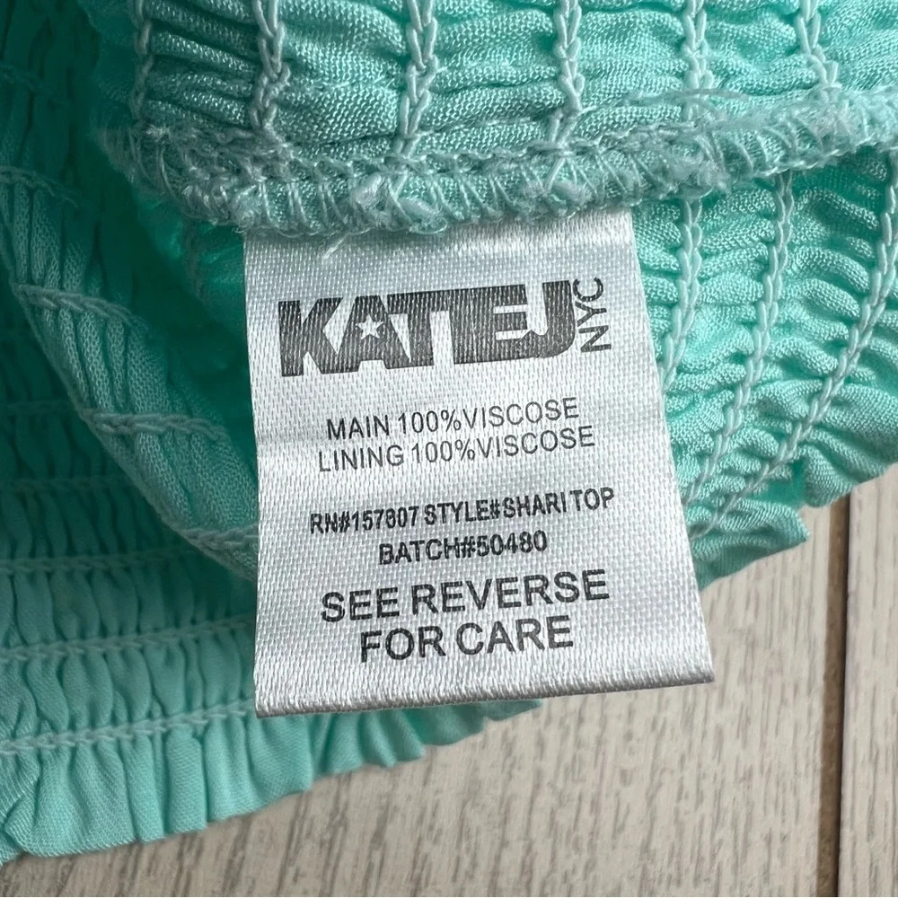 Katie J NYC Girl's Tween Shari Solid Elastic Fitted Tank Top Med Seafoam $60